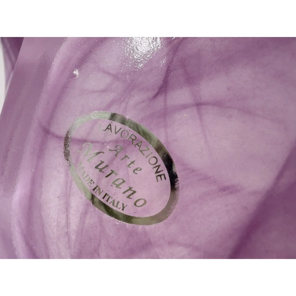 Vintage Murano Purple Art Glass Starfish Bowl Lavorazione Arte Italy Mid-Century